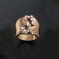 Dvokrevetni prsten ukras prstena čista tekstura fenomenalno široko žensko prsten za prste