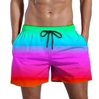 Hlače Muški ljetni kupaći trup Brze suhe kratke hlače sa džepovima Plus gradijentskim printom plaže
