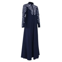 Ležerne haljine za žene Maxi čipka Jilbab šivanje Abaya Arapske kaftna haljina