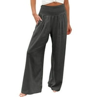 Gacuw posteljine za žene široke nožne hlače plus veličina opuštene fit duge hlače Lounge pantalone Duks