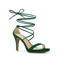 Allegra K ženske sandale Stiletto pete Platform potpetica čipkaju sandale