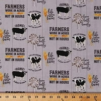ONENTIM pamuk uzgoj navode poljoprivrednici Poljoprivreda krave Seoska kuća Tara Reed Siva pamučna tkanina