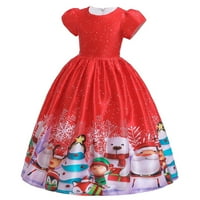 Odeerbi Novogodišnje djevojke Božićne princeze Dugo haljina Europska i američka dječja višestruki stilovi