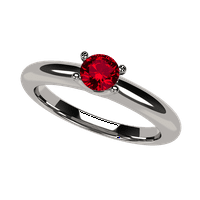 Lucita Solitaire Birthstone ženska godišnjica prsten u srebru