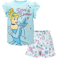 Disney princeze Pepeljuga Velika devojka majica i francuski Terry Shorts Outfit postavljaju malinu na