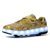 Daeful Youth Skate cipele s tenisicama za točkove Svjetlosni treneri Prozračne LED svjetlo Djeca Udobne