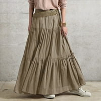 Žene suknje ljetno dugačko lagano slojevi visoki struk suknje suknje