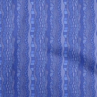 Onuone pamuk poplin srednje plave tkanine afričke valovitne pruge Craft Project Decor tkanina ispisano