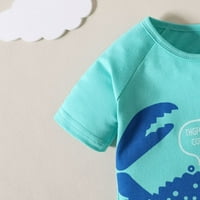 Koaiezne Toddler Kids Baby Boy odjeća Ljeto odijelo Crtane životinjske majice Tors & Hotcres set