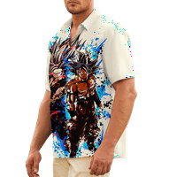 FNNYKO muške i dječake Havajski košulje zmaja kuglice otisnuta s kratkim rukavima na majica na havajsku