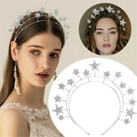 Zvjezdana trake za glavu od kristalnih kose GLITTER kose Bridal Crystal Crown Glava princeze za kosu