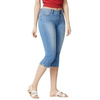 Hlače za žene traper teleći traperice vise farmerke istekne duljine na struku Slim Jeans pantalone