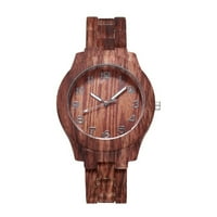 Jiyugala sat za muškarce Quartc High End Wood Wood zrno zrna digitalni satovi drva