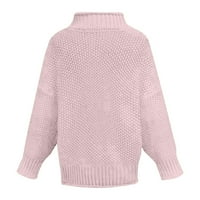 Zunfeo džemper za žene - labav fit kabelski pletiv vrhovi čvrsti pulover s dugim rukavima, Ležerne prilike