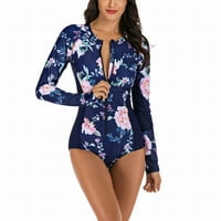 Ženske kupaće kostimi Tropska moda Casual Hot Spring Leisure Diivenight odijelo s dugim rukavima, patentni