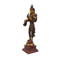 Boginja Saraswati Murti mesingani materijal za puju, dom, dekor, izlog, mandiri, ured, poklone Pooja