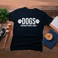 Totallytorn psi jer ljudi sisa novine sarkastične smiješne muške grafičke majice
