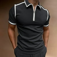 Polo majice za muškarce muško ljetno casual prugasto otisak okrenite košulje kratkih rukava kratkih