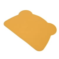 Silikonski placemat, silikonski medvjed placemat slatka oblika meka elastična za restoran žuti
