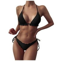 Visoki struk bikini ženski visoko kontrast gradijent Split bikini set kupaći kupaći kostim