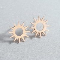 Toyella Kinitial nehrđajući čelik za sunčanje naušnice za žene Boho nakit Vintage geometrijske naušnice