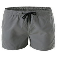 Sanviglor Muškarke Swim trunke Elastični struk Plaže Shorts Solid Color Ljetne kratke hlače Prozračne