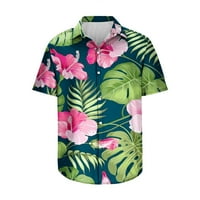 Muške labave košulje Popust modna cvjetna plodova tiskana pločica odjeća za prodaju ljetne kratke rukave