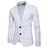 Muškarci Slim-Fit Solid Coller Collar Casual Mali odijelo Corduroy jakna