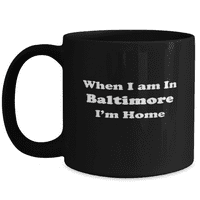 Kretanje sa poklona Baltimore - prelazak na šalica za kafu Baltimore - prelazak iz Baltimore Cup - prelazak na Baltimore Rođendanski pokloni za muškarce i žene koje se kreću - crni 15oz. Krig