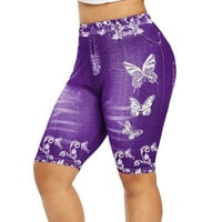 Yoga hlače gamaše za žene casual trkački tajice cvjetni print tanki visoki struk rastezanje fitnes hlača