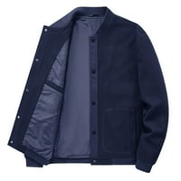 Simplmasygeni Clearence Muški kožni kaput sa zatvaračem Zipper Sports Ness Duksera Fleece Cardigan bez