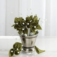 Sage Zelena umjetna cvjetna Calla Lily Bead Cvijeće - prodaja čišćenja