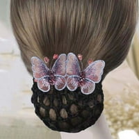 Vintage Butterfly Bun Snoood Crystal Headwear medicinska sestra Airline Stewardesa Frizuri pokrivaju