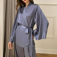 Pidžama za žensko čišćenje Novo proljeće ljeto s dugim rukavima francuski svileni saten chiffon home