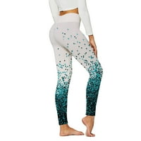 Ženske hlače Yoga High Squik Workout Control Tummy Workout Print Stretch Sports Duge hlače