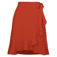 Capreze Žene Visoke niske omot Midi suknje Vintage Asimetry suknje Iregularne hem plaže Skirts Split