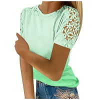 Cvjetni bluze za žene Ljeto casual bluza s kratkim rukavima Slobodnohe majice XL