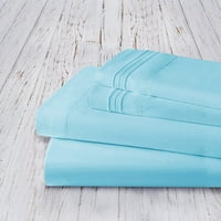 Elegantna udobnost serije otporna na boju i izblijed mikrofibrani dvodijelni set jastučnice, standardne veličine, aqua plava