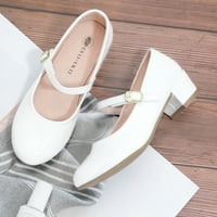 Mary Jane Haljina cipele Princess Ballerina Flats Niske potpetice za školsku zabavu Vjenčanje bijele