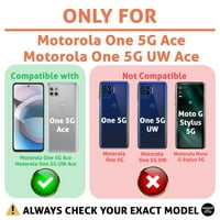 Razgovor s tamnim kućištem Kompatibilan za Motorola One 5g ACE 5G UW ACE, Astrology Signals Ispis, Lagana,