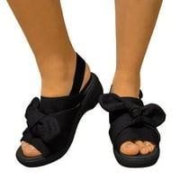 Ženske cipele Ženske modne klinove otvorene cipele na plažima na plaži Rimske sandale crne 8.5