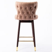 Yipa tufirani set stolica zadebljani kuhinjski brojač Zlatni nožni nokti trim zlatni dekor Moderne noge drva kafe bar stolice