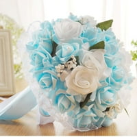 Umjetna ruža Bridal djeveruša od svilenog kristalnog buketa Cvijeće za vjenčanje