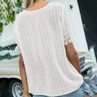 Ženska košulja sa čvrstom u boji Jednostavni ljetni V-izrez TOP za svakodnevno trošenje
