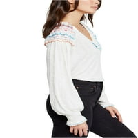 Besplatni ljudi ženske bluze za pulover Siesta Fiesta, bijeli, x-mali