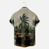 Ayolanni Hawaiian Bowling majice za muškarce Ležerne prilike za print Shortwown Kratki rukav džepni
