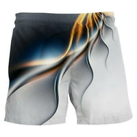 Cuoff Hlače Ljetne muške kratke hlače 3D digitalno slovo ispisane ravne pantalone na plaži Sive 6xl