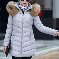 Tking Modni ženski modni modeli srednje dužine Tanka pamučna jakna velika kosa dolje pamučna jakna -