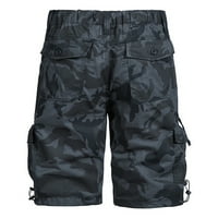 Muški klasični teretni kratki kamuflažni radovi Shorts Srednja struka Multi-džepni džep Pet-komad pantalone