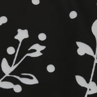 Frostluinai ženski cvjetni tiskani kratki rukav Henley V izrez majica Naslijeđena ležerna bluza za bluzu